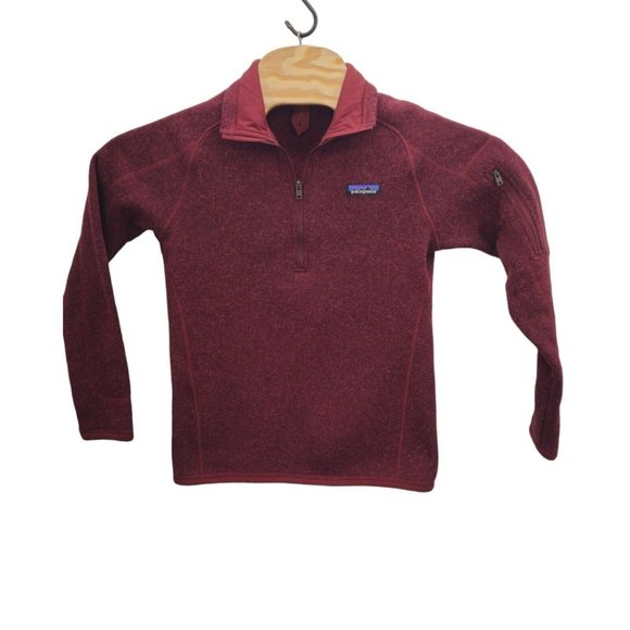 Patagonia Better Sweater Half Zip Fleece Jacket Women’s Size Small Heathered Red - Picture 1 of 11